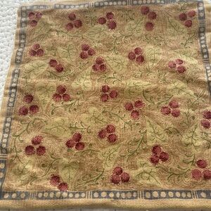 Elegant Floral Accent Pillow Cover in Red and Green